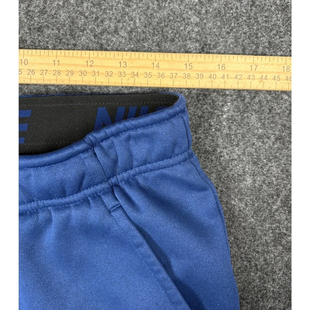 Nike Dri-FIT Boys Blue Fleece Training Pants Joggers Medium M Reflective Swoosh